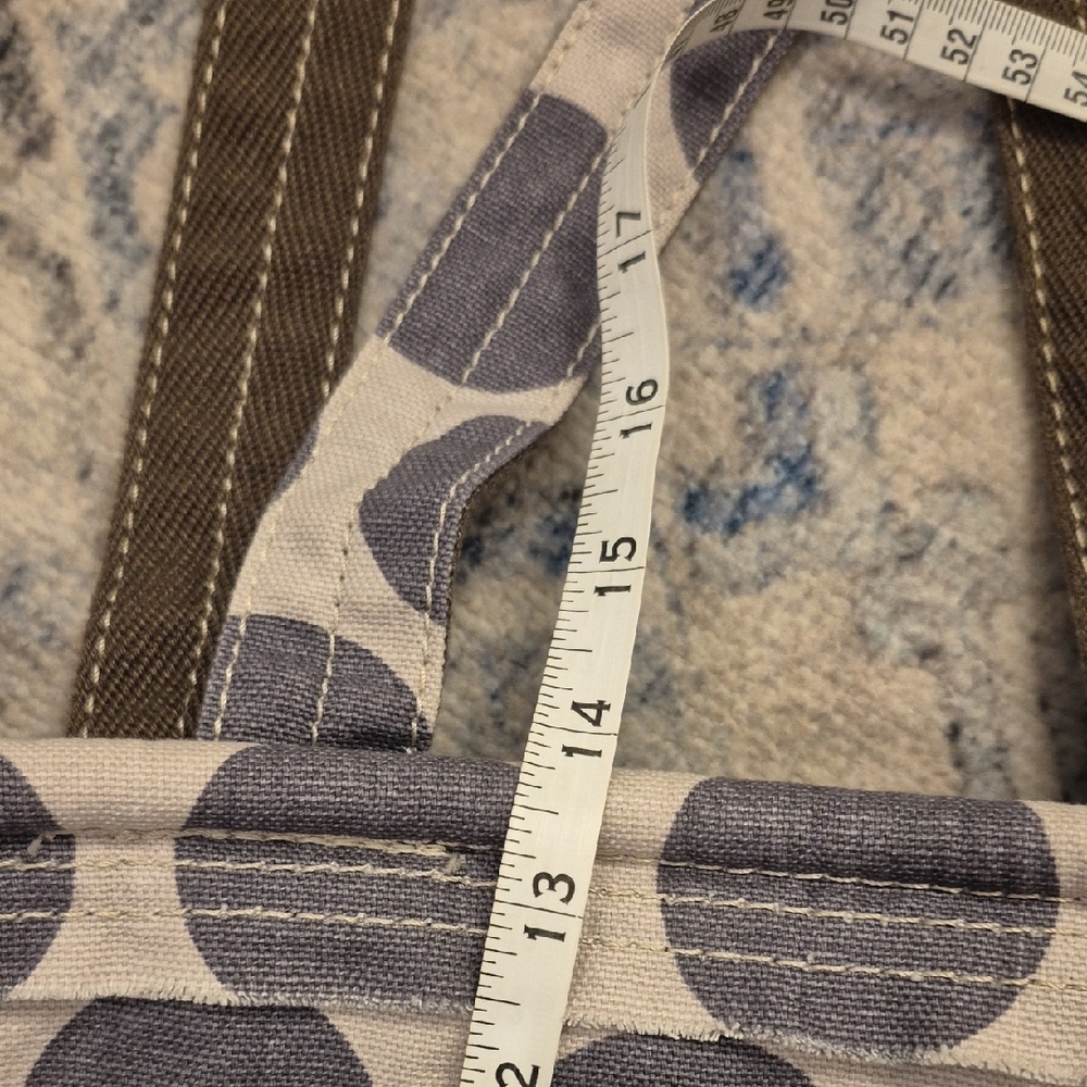 Thirty-One Retro Metro Polka Dot Canvas Tote Bag - Picture 3 of 8